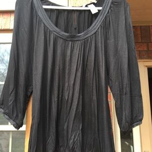 H&M Black top, scoop neck, 100% viscose